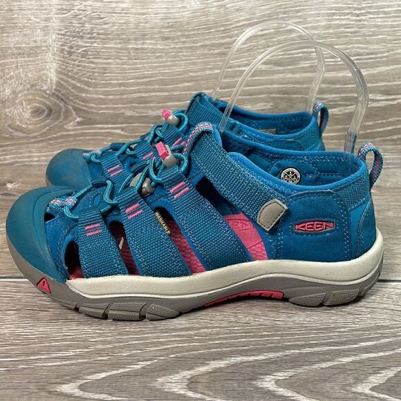 Keen Newport H2 Deep Lagoon Bright Pink Big Girls Sz 4 Waterproof Hiking Sandals - Picture 3 of 11